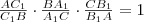 \frac{AC_1}{C_1B}\cdot\frac{BA_1}{A_1C}\cdot\frac{CB_1}{B_1A}=1 \frac{AC_1}{C_1B}\cdot\frac{BA_1}{A_1C}\cdot\frac{CB_1}{B_1A}=1