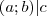 (a; b)|c (a; b)|c