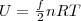 U = \frac{f}{2} nRT