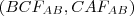 (BCF_{AB}, CAF_{AB}) (BCF_{AB}, CAF_{AB})