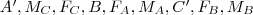 A', M_C, F_C, B, F_A, M_A, C', F_B, M_B
