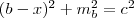 (b-x)^2+m_b^2=c^2