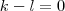 k-l=0 k-l=0