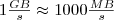 1 \frac{GB}{s} \approx 1000 \frac{MB}{s} 1 \frac{GB}{s} \approx 1000 \frac{MB}{s}