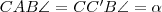 CAB\angle=CC'B\angle=\alpha