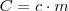 C=c \cdot m