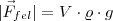 |\vec{F}_{fel}|=V\cdot \varrho \cdot g |\vec{F}_{fel}|=V\cdot \varrho \cdot g