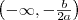 \left( - \infty, - \frac{b}{2a} \right)