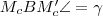 M_cBM_c'\angle=\gamma M_cBM_c'\angle=\gamma