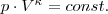 p \cdot V^{\kappa}=const.