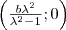 \left(\frac{b\lambda^2}{\lambda^2-1}; 0\right) \left(\frac{b\lambda^2}{\lambda^2-1}; 0\right)