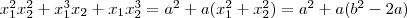x_1^2x_2^2+x_1^3x_2+x_1x_2^3=a^2+a(x_1^2+x_2^2)=a^2+a(b^2-2a)