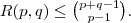 R(p, q) \le {p+q-1 \choose p-1}. R(p, q) \le {p+q-1 \choose p-1}.