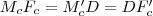 M_cF_c=M_c'D=DF_c'