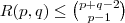 R(p, q) \le {p+q-2 \choose p-1}