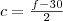 c = \frac{f - 30}{2}