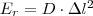 E_r=D \cdot \Delta l^2