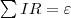 \sum{IR} = \varepsilon