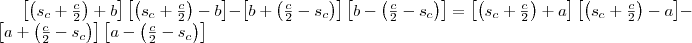 \left[\left(s_c+\frac{c}{2}\right)+b\right]\left[\left(s_c+\frac{c}{2}\right)-b\right]-\left[b+\left(\frac{c}{2}-s_c\right)\right]\left[b-\left(\frac{c}{2}-s_c\right)\right]=\left[\left(s_c+\frac{c}{2}\right)+a\right]\left[\left(s_c+\frac{c}{2}\right)-a\right]-\left[a+\left(\frac{c}{2}-s_c\right)\right]\left[a-\left(\frac{c}{2}-s_c\right)\right]