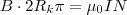 B\cdot2R_k\pi=\mu_0IN