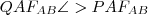 QAF_{AB}\angle >PAF_{AB}