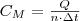 C_M=\frac{Q}{n \cdot \Delta t}