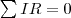 \sum{IR} = 0