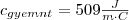 c_{gyemnt}=509 \frac{J}{m \cdot C}