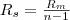 R_s = \frac{R_m}{n-1}