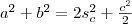 a^2+b^2=2s_c^2+\frac{c^2}{2}