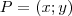 P=(x; y)