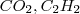 CO_2, C_2H_2