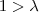 1>\lambda 1>\lambda