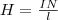 H=\frac{IN}{l} H=\frac{IN}{l}