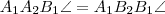 A_1A_2B_1\angle=A_1B_2B_1\angle