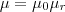 \mu=\mu_0\mu_r \mu=\mu_0\mu_r