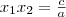 x_1x_2= \frac{c}{a}